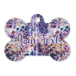 Tie Dye Bone Shaped Dog ID Tag (Personalized)