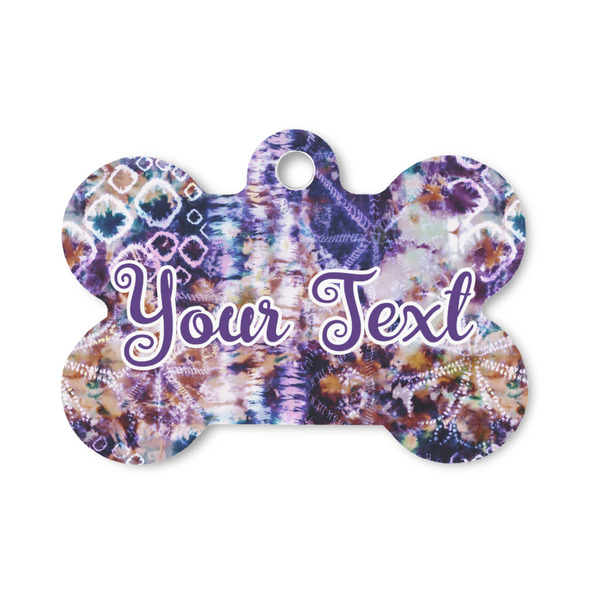 Custom Tie Dye Bone Shaped Dog ID Tag - Small (Personalized)