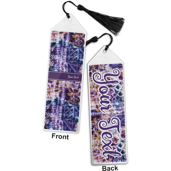 Tie Dye Bookmark with tassel - Front and Back