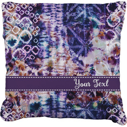 Tie Dye Faux-Linen Throw Pillow 16" (Personalized)