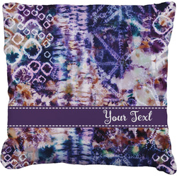 Tie Dye Faux-Linen Throw Pillow 18" (Personalized)