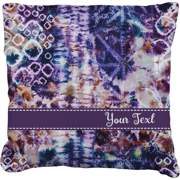Custom Tie Dye Faux-Linen Throw Pillow 18" (Personalized)