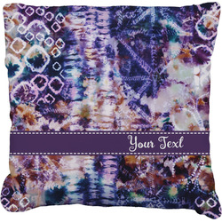 Tie Dye Faux-Linen Throw Pillow 20" (Personalized)