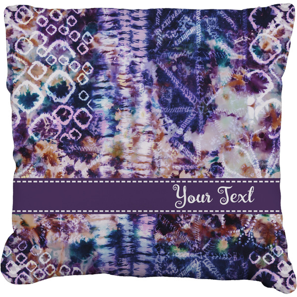 Custom Tie Dye Faux-Linen Throw Pillow (Personalized)