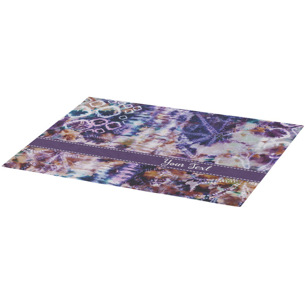 Tie Dye Burlap Placemat (Angle View)