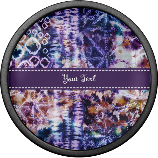 Tie Dye Cabinet Knob - Black - Front