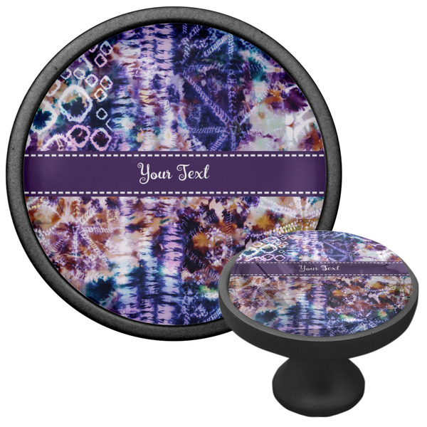 Tie Dye Cabinet Knob - Black - Multi Angle
