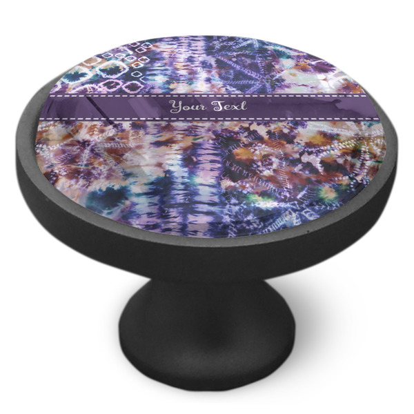 Tie Dye Cabinet Knob - Black - Side