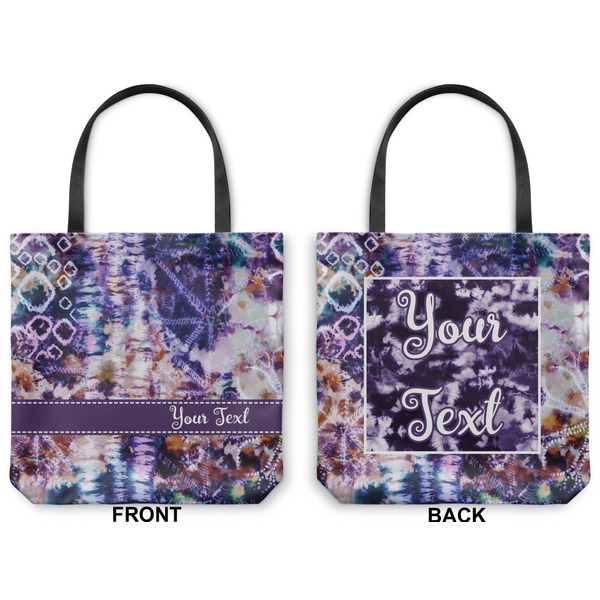 Tie Dye Canvas Tote - Front and Back
