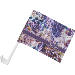 Tie Dye Car Flag - Small w/ Name or Text