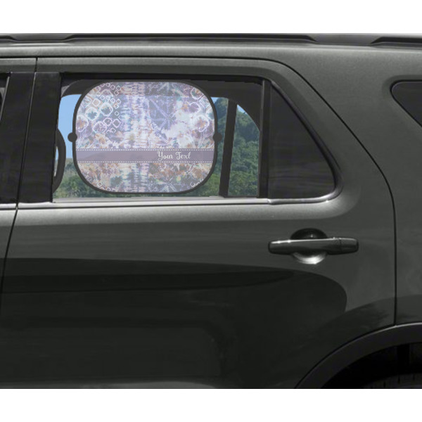 Tie Dye Car Sun Shade Black - In Car Window
