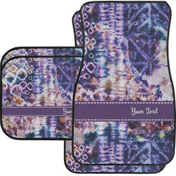 Tie Dye Car Floor Mats Set - 2 Front & 2 Back (Personalized)