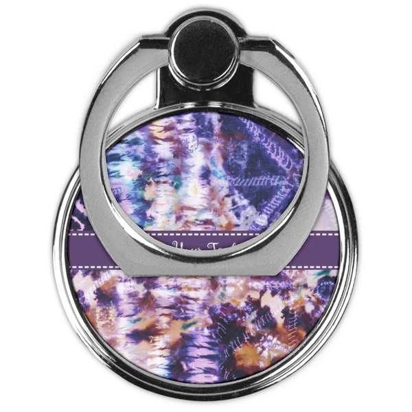 Tie Dye Cell Phone Ring Stand & Holder - Front (Collapsed)