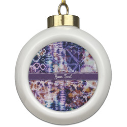 Tie Dye Ceramic Ball Ornament (Personalized)