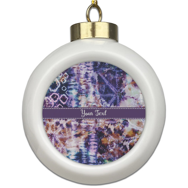 Custom Tie Dye Ceramic Ball Ornament (Personalized)