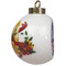 Tie Dye Ceramic Christmas Ornament - Poinsettias (Side View)