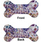 Tie Dye Ceramic Flat Ornament - Bone Front & Back (APPROVAL)