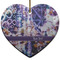 Tie Dye Ceramic Flat Ornament - Heart (Front)