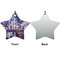 Tie Dye Ceramic Flat Ornament - Star Front & Back (APPROVAL)
