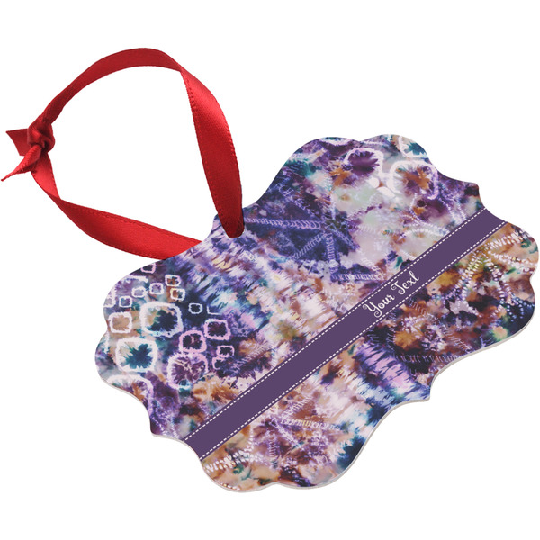 Tie Dye Christmas Ornament (Angle View)