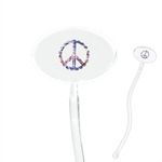 Tie Dye 7" Oval Plastic Stir Sticks - Clear