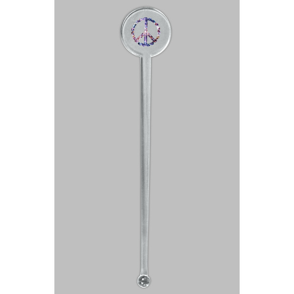 Tie Dye Clear Plastic 7" Stir Stick - Round - Single Stick