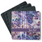 Tie Dye Square Rubber Backed Coasters - Set of 4 (Personalized)