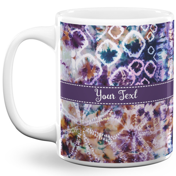 Custom Tie Dye 11 Oz Coffee Mug - White (Personalized)