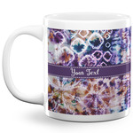 Tie Dye 20 Oz Coffee Mug - White (Personalized)