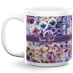 Tie Dye 20 Oz Coffee Mug - White (Personalized)