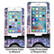 Tie Dye Compare Phone Stand Sizes - with iPhones