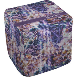 Tie Dye Cube Pouf Ottoman (Personalized)