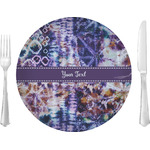 Tie Dye 10" Glass Lunch / Dinner Plates - Single or Set (Personalized)