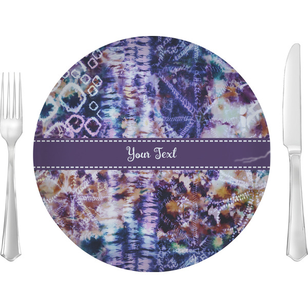 Custom Tie Dye Glass Lunch / Dinner Plate 10" (Personalized)