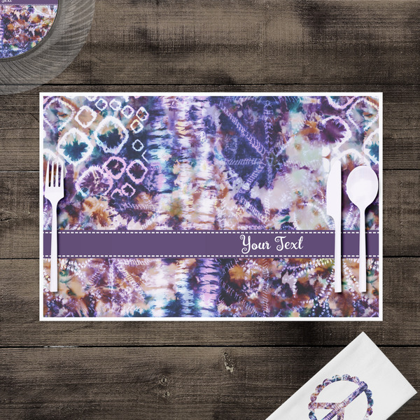 Tie Dye Disposable Paper Placemat - In Context