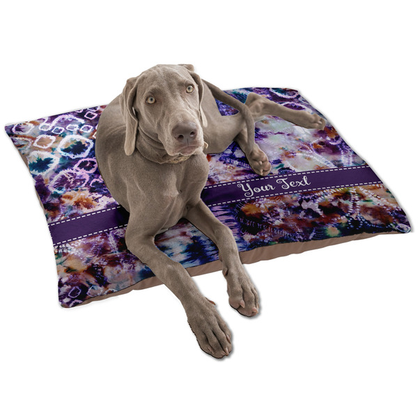 Custom Tie Dye Dog Bed - Large w/ Name or Text