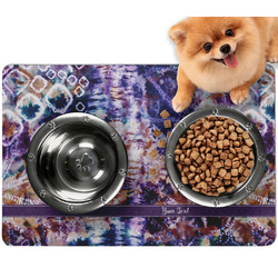 Tie Dye Dog Food Mat - Small w/ Name or Text