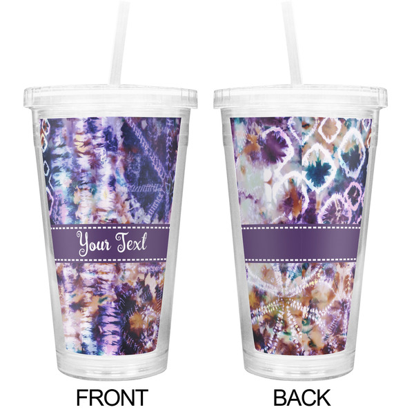 Tie Dye Double Wall Tumbler with Straw - Approval