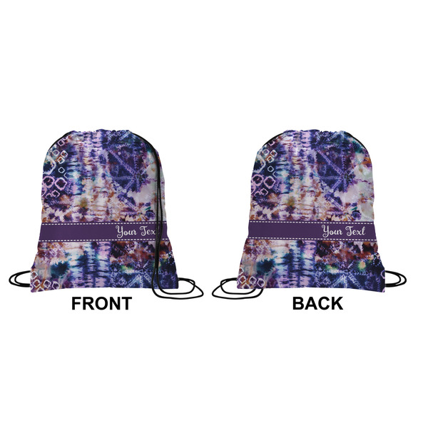 Tie Dye Drawstring Backpack Front & Back Small