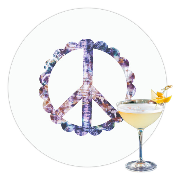 Custom Tie Dye Printed Drink Topper - 3.5"