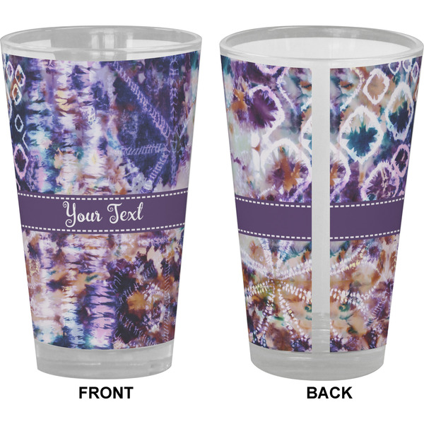 Tie Dye Pint Glass - Full Color - Front & Back Views