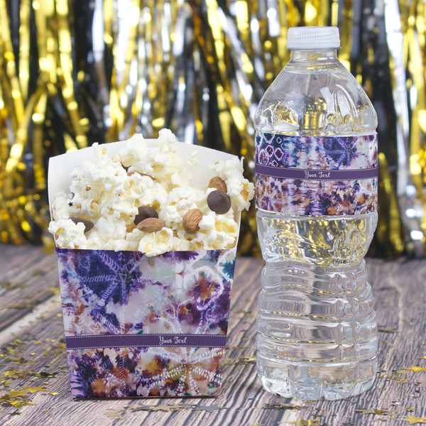 Tie Dye French Fry Favor Box - w/ Water Bottle