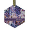 Tie Dye Flat Glass Ornament - Hexagon w/ Name or Text