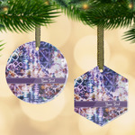 Tie Dye Flat Glass Ornament w/ Name or Text