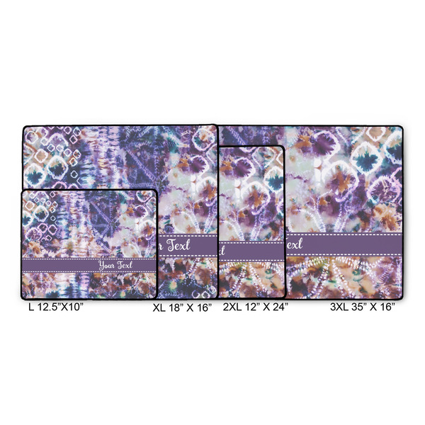 Tie Dye Gaming Mats - SIZE CHART