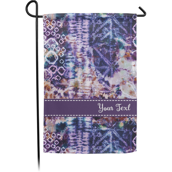 Custom Tie Dye Small Garden Flag - Double Sided w/ Name or Text