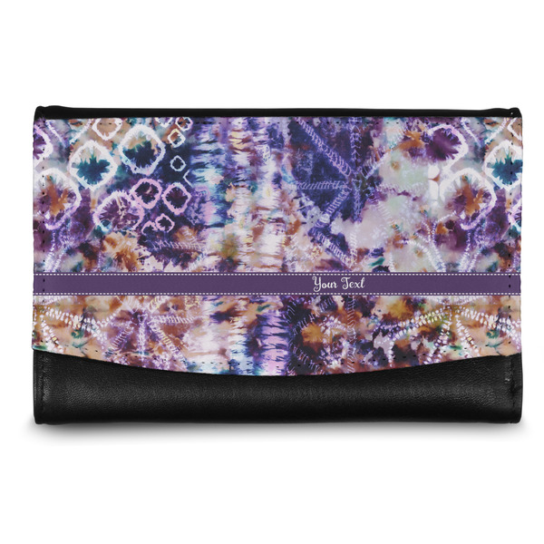 Custom Tie Dye Genuine Leather Women's Wallet - Small (Personalized)