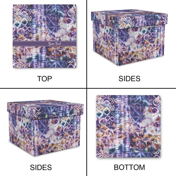 Tie Dye Gift Boxes with Lid - Canvas Wrapped - Large - Approval