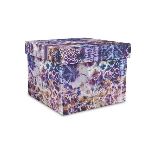 Custom Tie Dye Gift Box with Lid - Canvas Wrapped - Small (Personalized)
