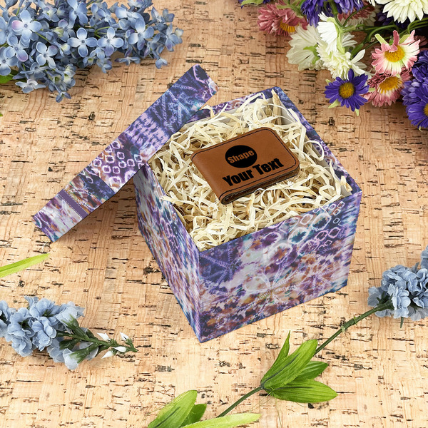 Tie Dye Gift Boxes with Lid - Canvas Wrapped - Small - In Context